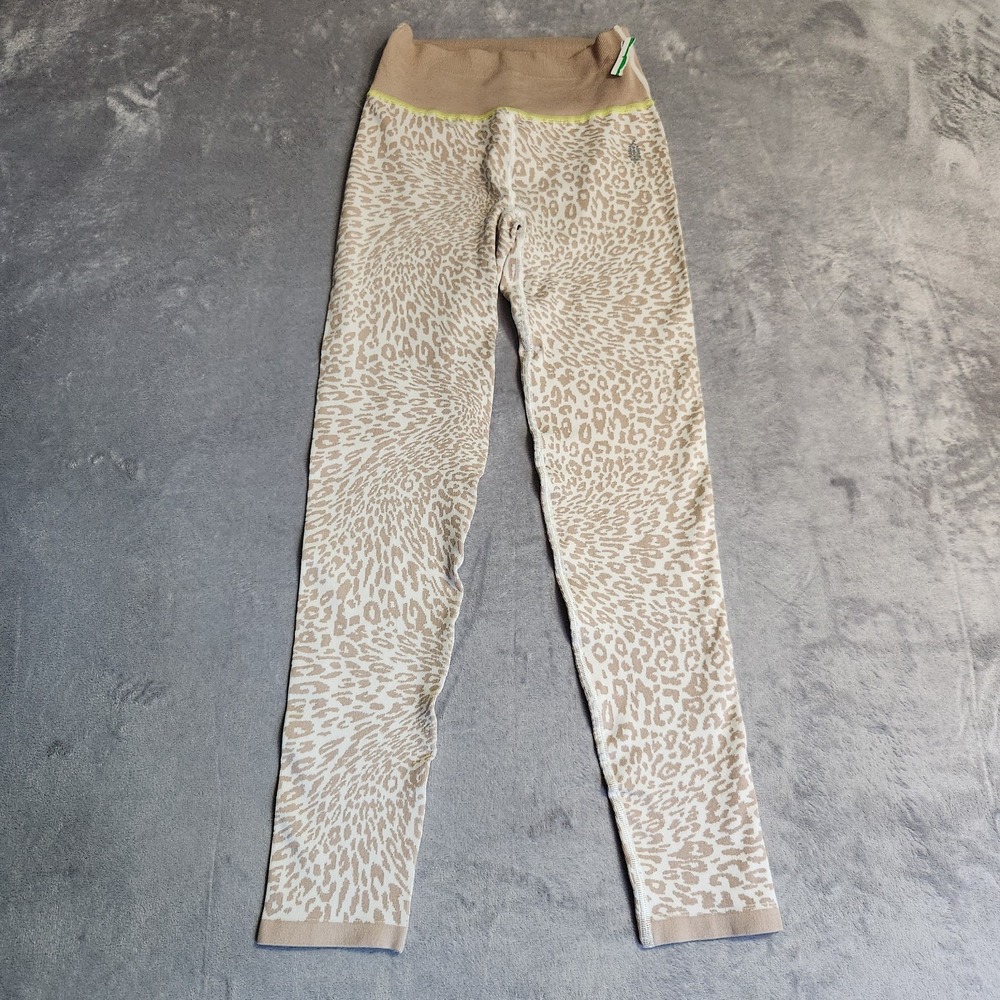 FP Movement Free People High Rise Leopard Animal Print Leggings Tan XS / S